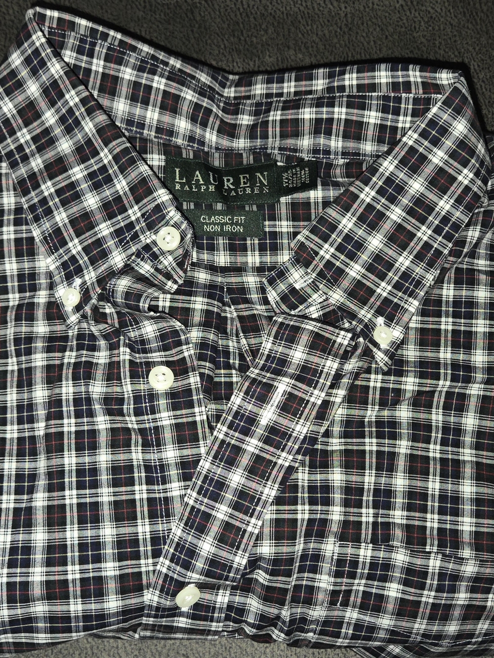 Lauren Ralph Lauren Men’s Classic Fit Plaid Button-Down Shirt - Size 17-1/2